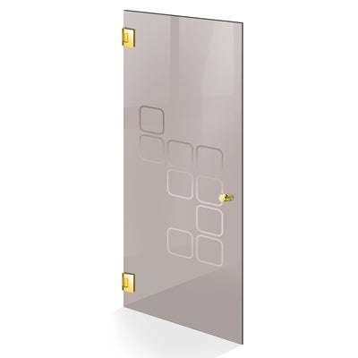 Hinged glass door gold, #Bronze
