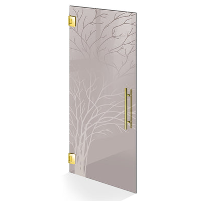 Porta in vetro battente oro, #Bronzo