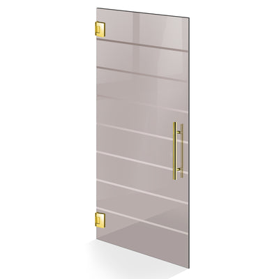 Porta in vetro battente oro, #Bronzo