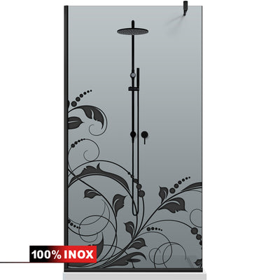 Paravan dus Walk-in, Perete dus  Negru, #Gri #Szürke