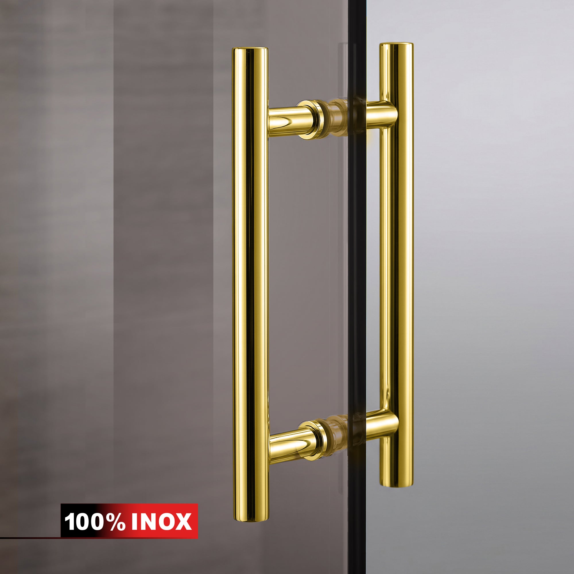 Hinged glass door gold, #Bronze