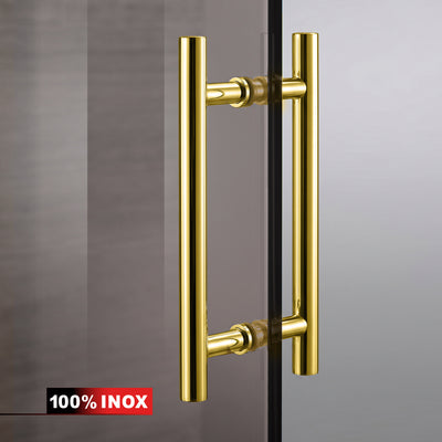 Hinged glass door gold, #Bronze