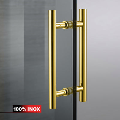 Hinged glass door gold, #Grey