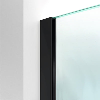 Paravan dus Walk-in, Perete dus  Negru, #Clara