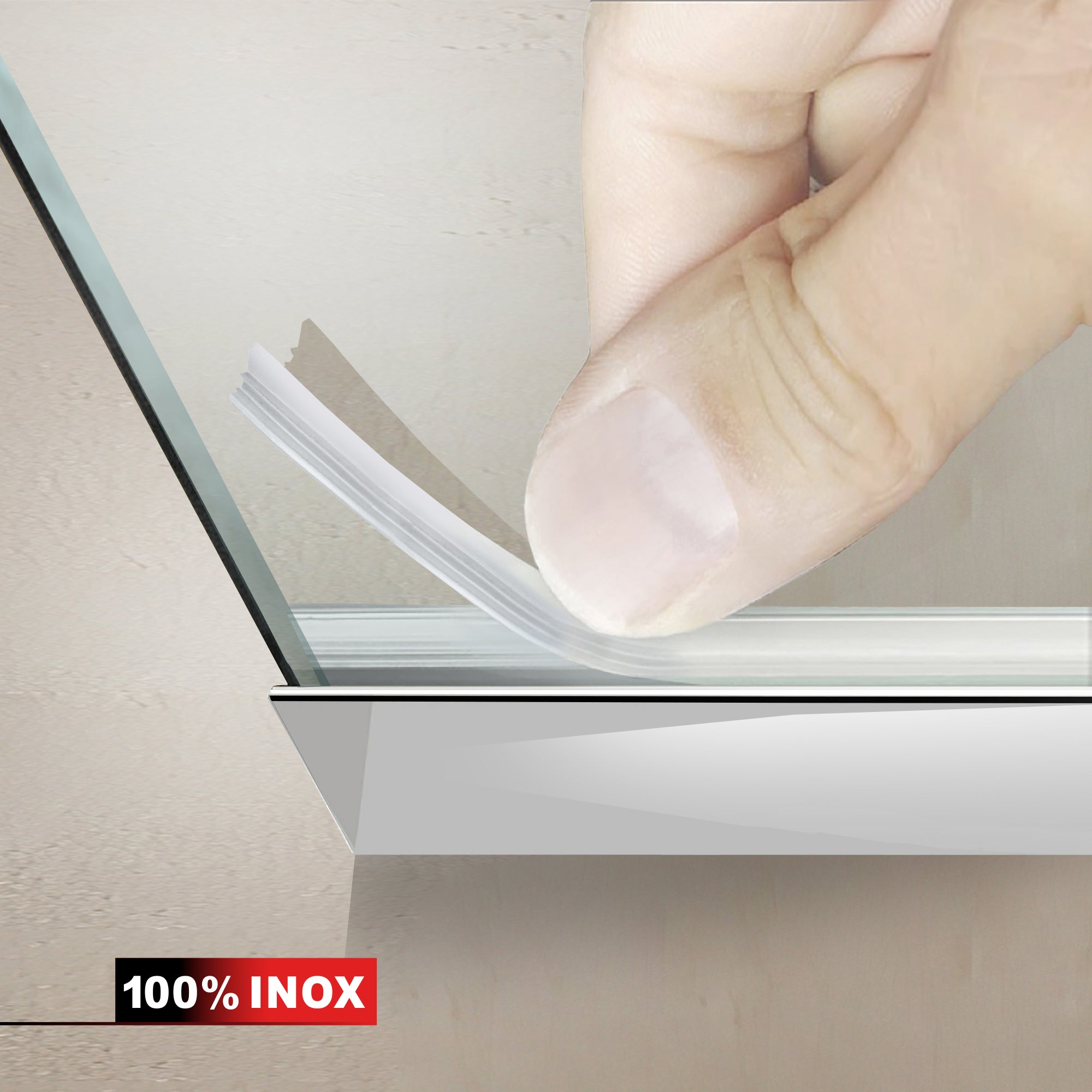 Cabina doccia con porta battente #Trasparente