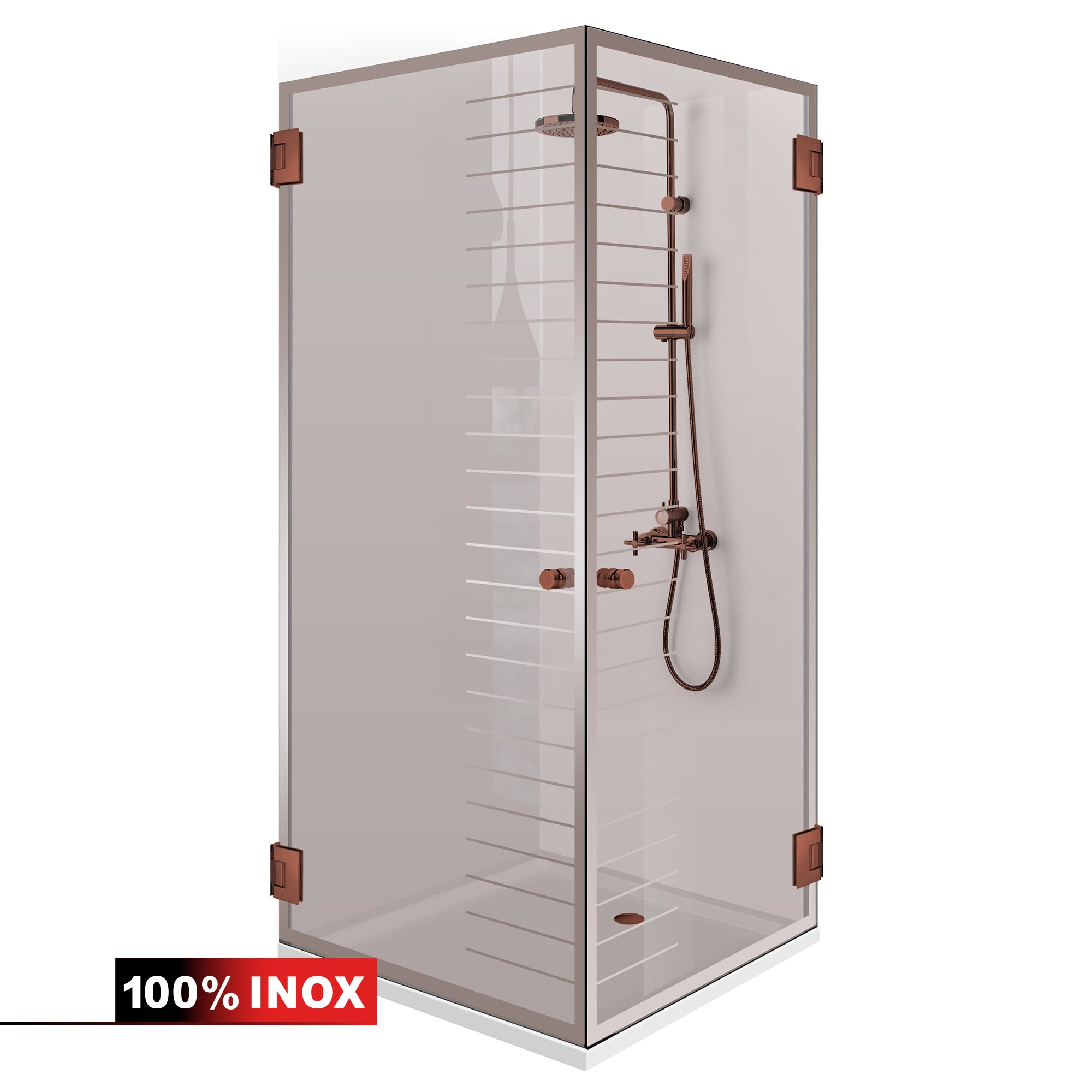 Cabina dus cu usa batanta #Bronz