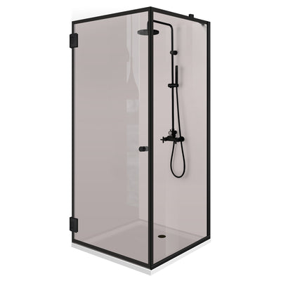 Cabina doccia con porta battente #Bronzo