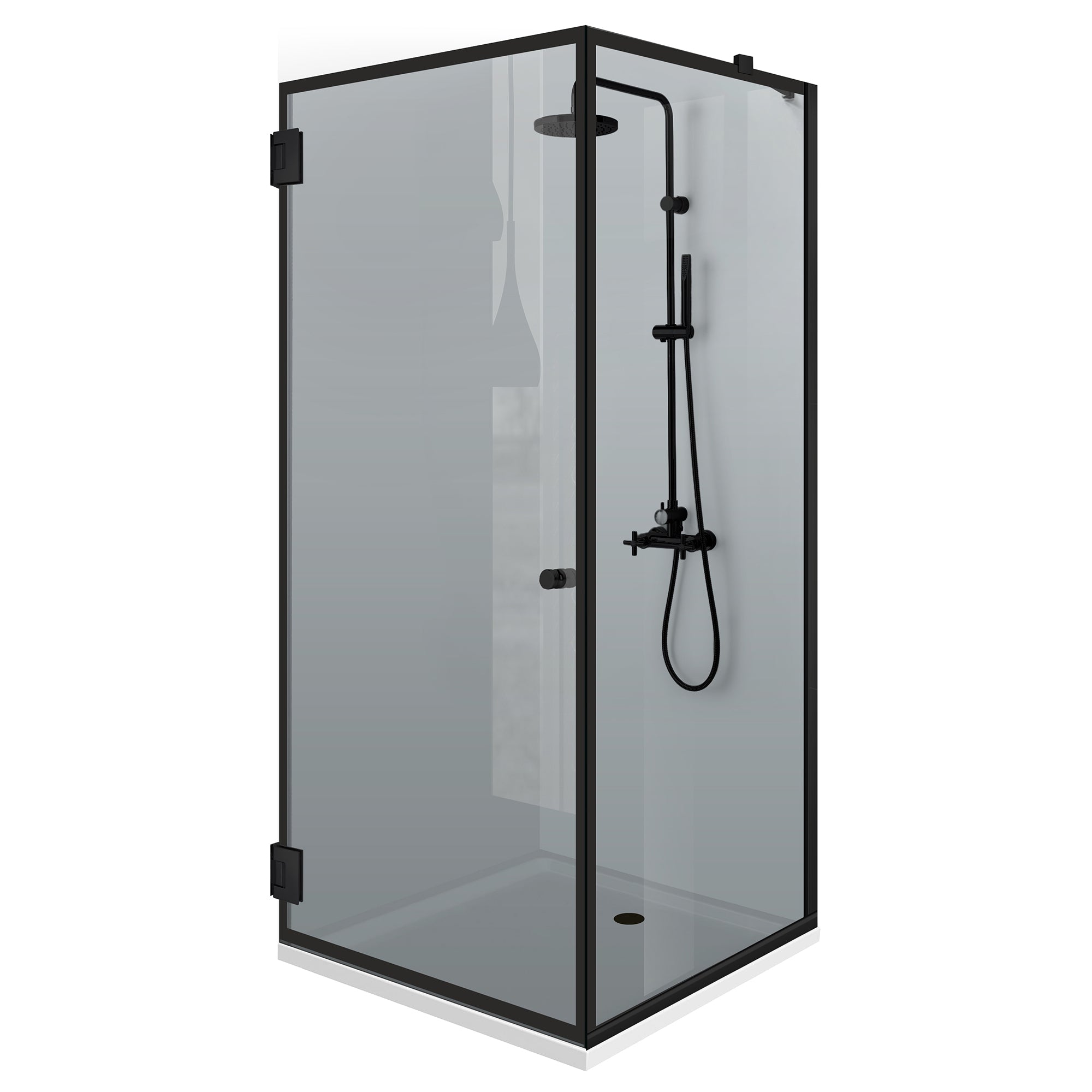 Cabina doccia con porta battente #Grigio