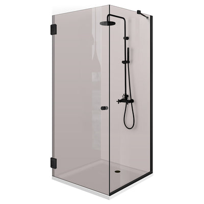 Cabina doccia con porta battente #Bronzo