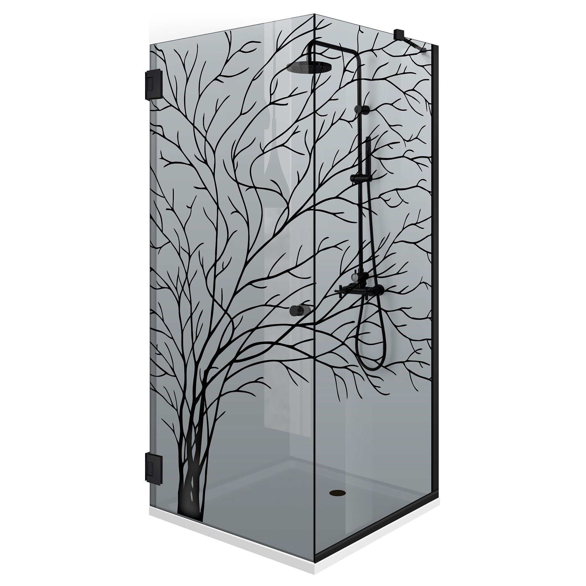 Cabina doccia con porta battente #Grigio