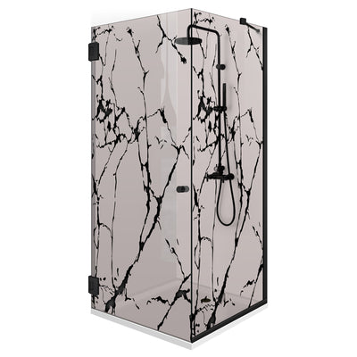 Cabina doccia con porta battente #Bronzo