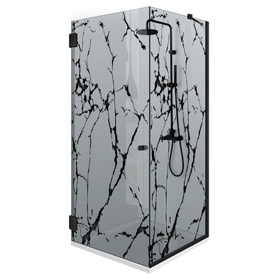 Cabina doccia con porta battente #Grigio