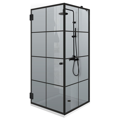 Cabina doccia con porta battente #Grigio