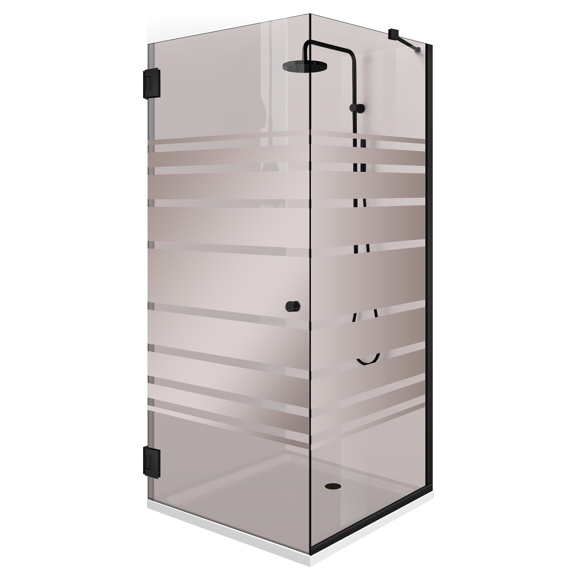 Cabina doccia con porta battente #Bronzo