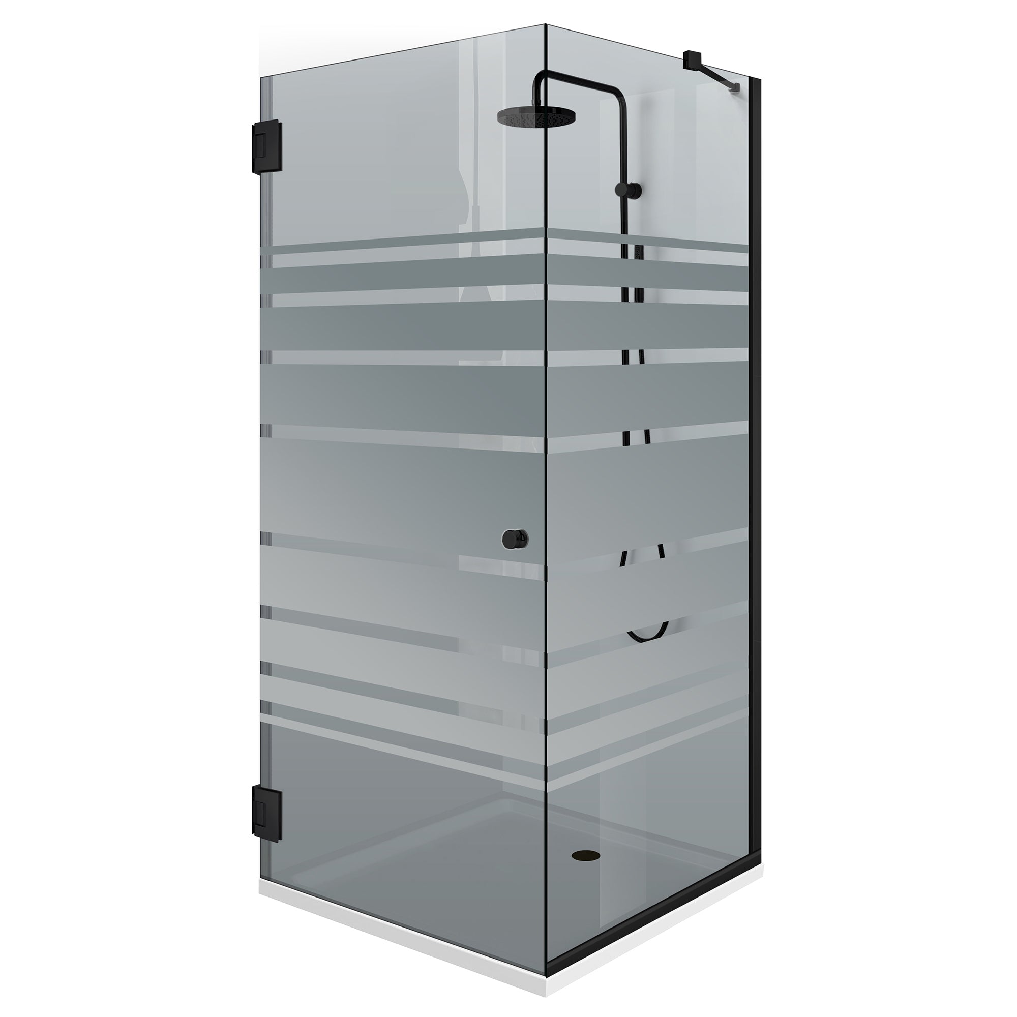 Cabina doccia con porta battente #Grigio