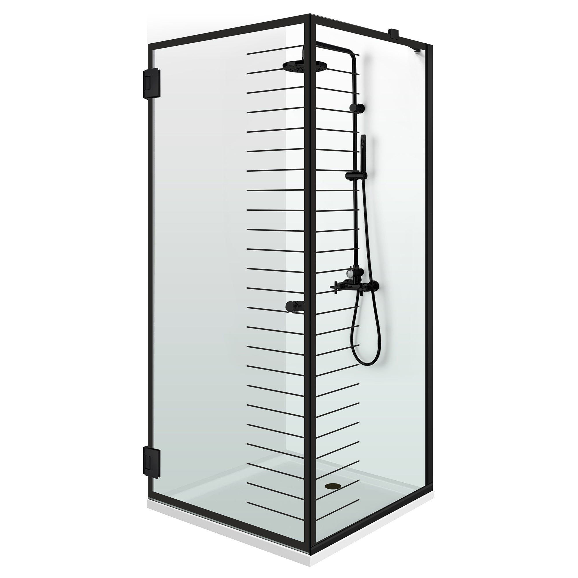 Cabina doccia con porta battente #Trasparente