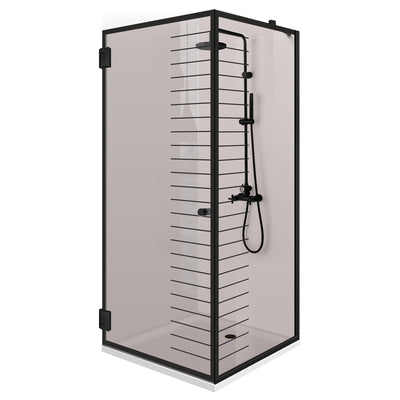 Cabina doccia con porta battente #Bronzo