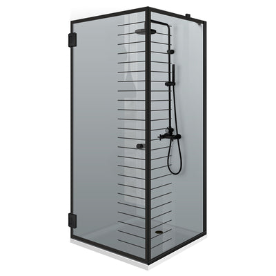 Cabina doccia con porta battente #Grigio