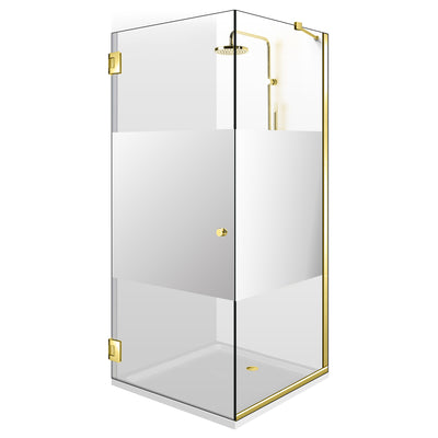 Shower enclosure with swing door #Clear