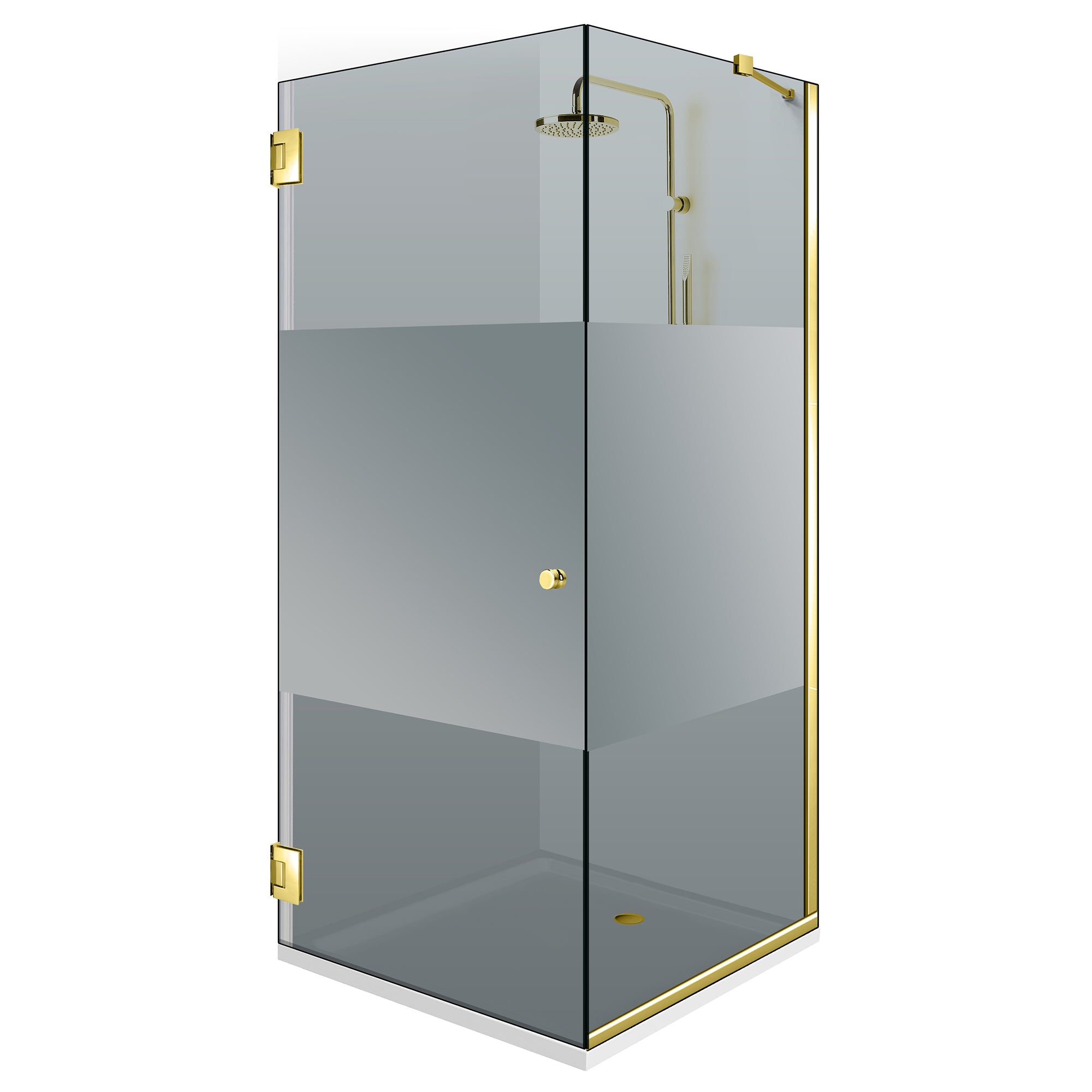 Shower enclosure with swing door #Grey