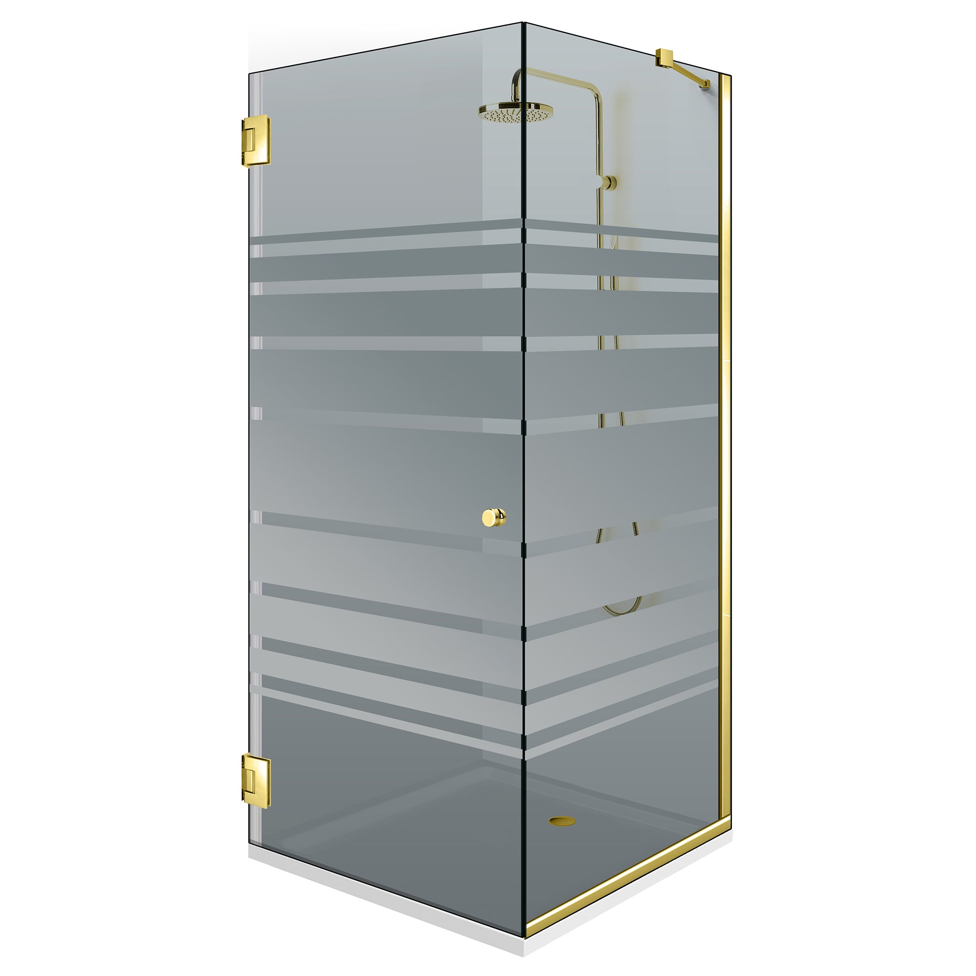 Cabina doccia con porta battente #Grigio