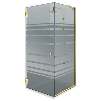 Cabina doccia con porta battente #Grigio
