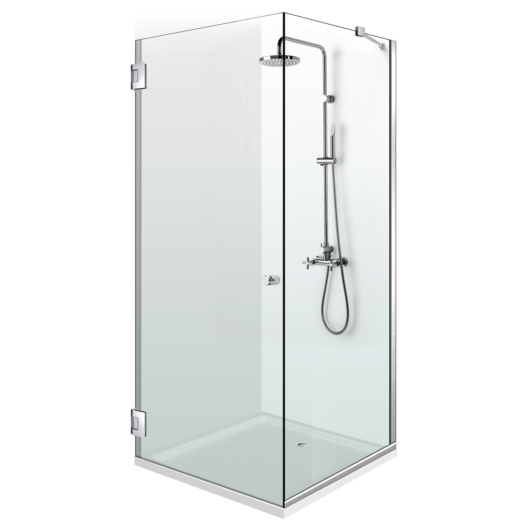 Cabina doccia con porta battente #Trasparente