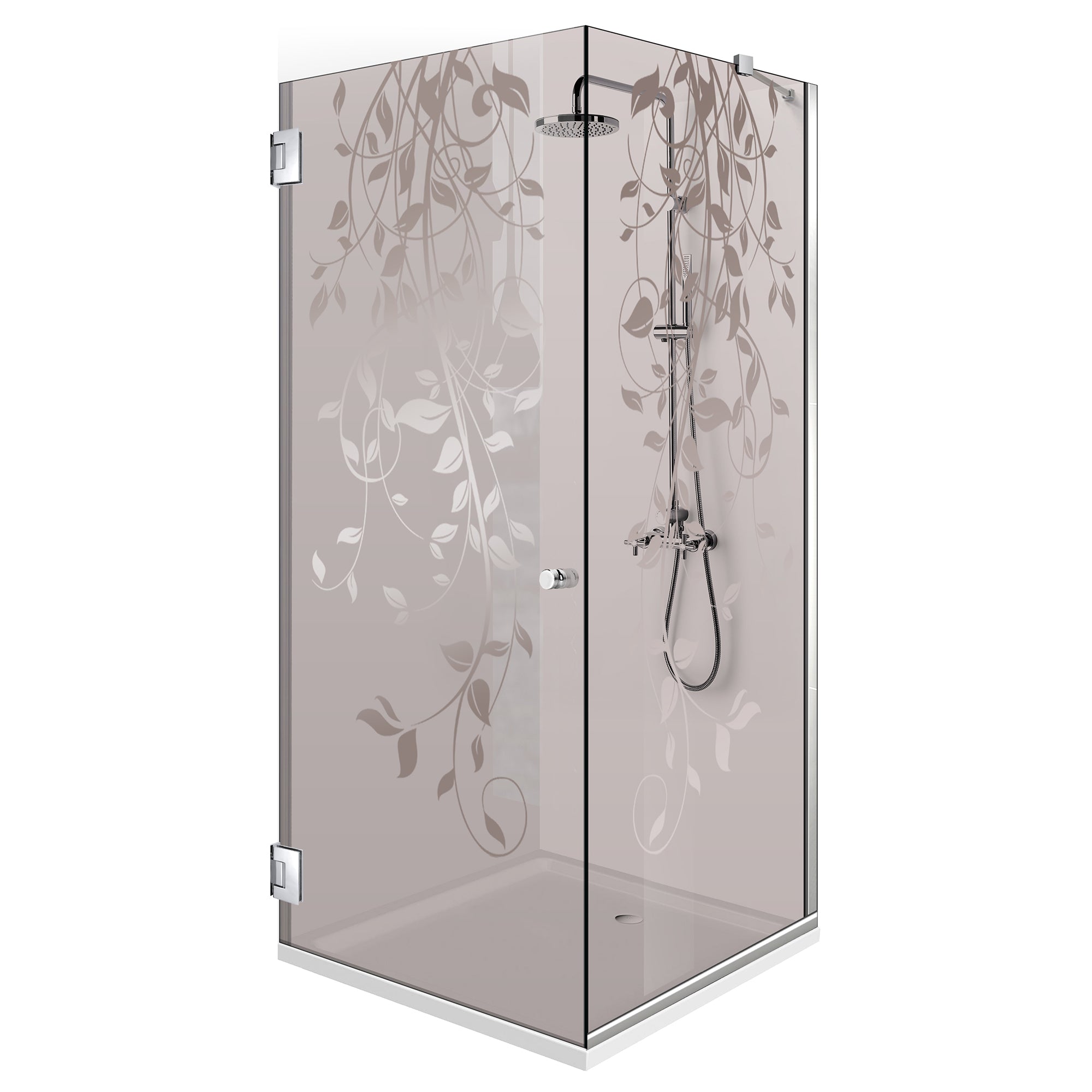 Cabina doccia con porta battente #Bronzo