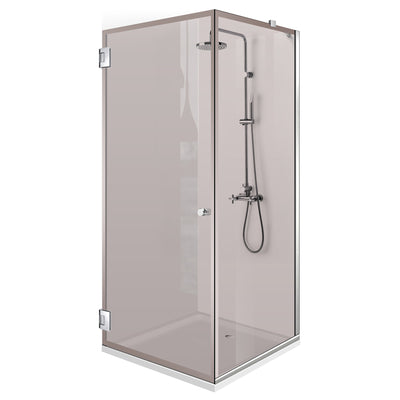 Cabina doccia con porta battente #Bronzo