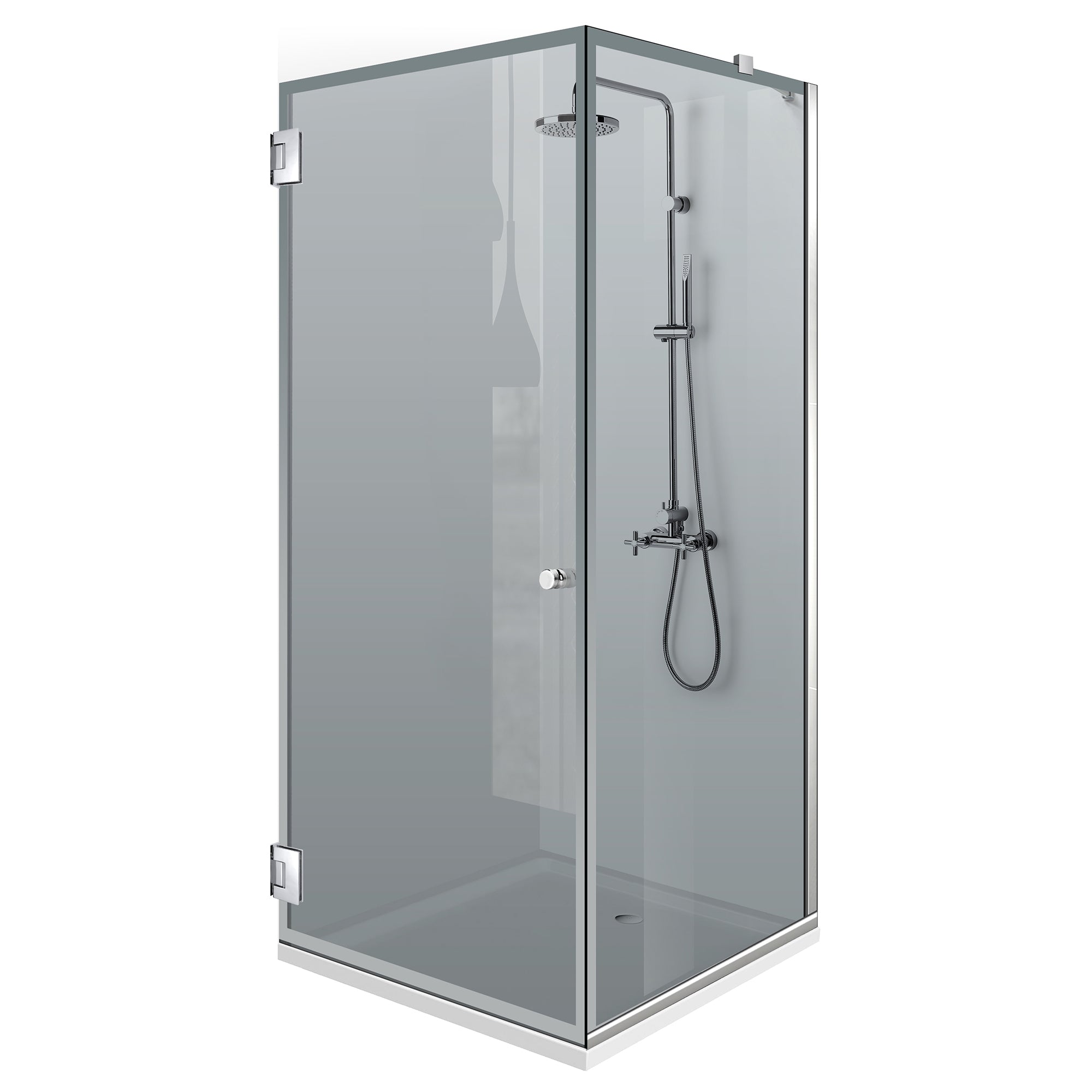 Cabina doccia con porta battente #Grigio