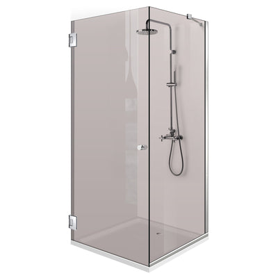 Cabina doccia con porta battente #Bronzo
