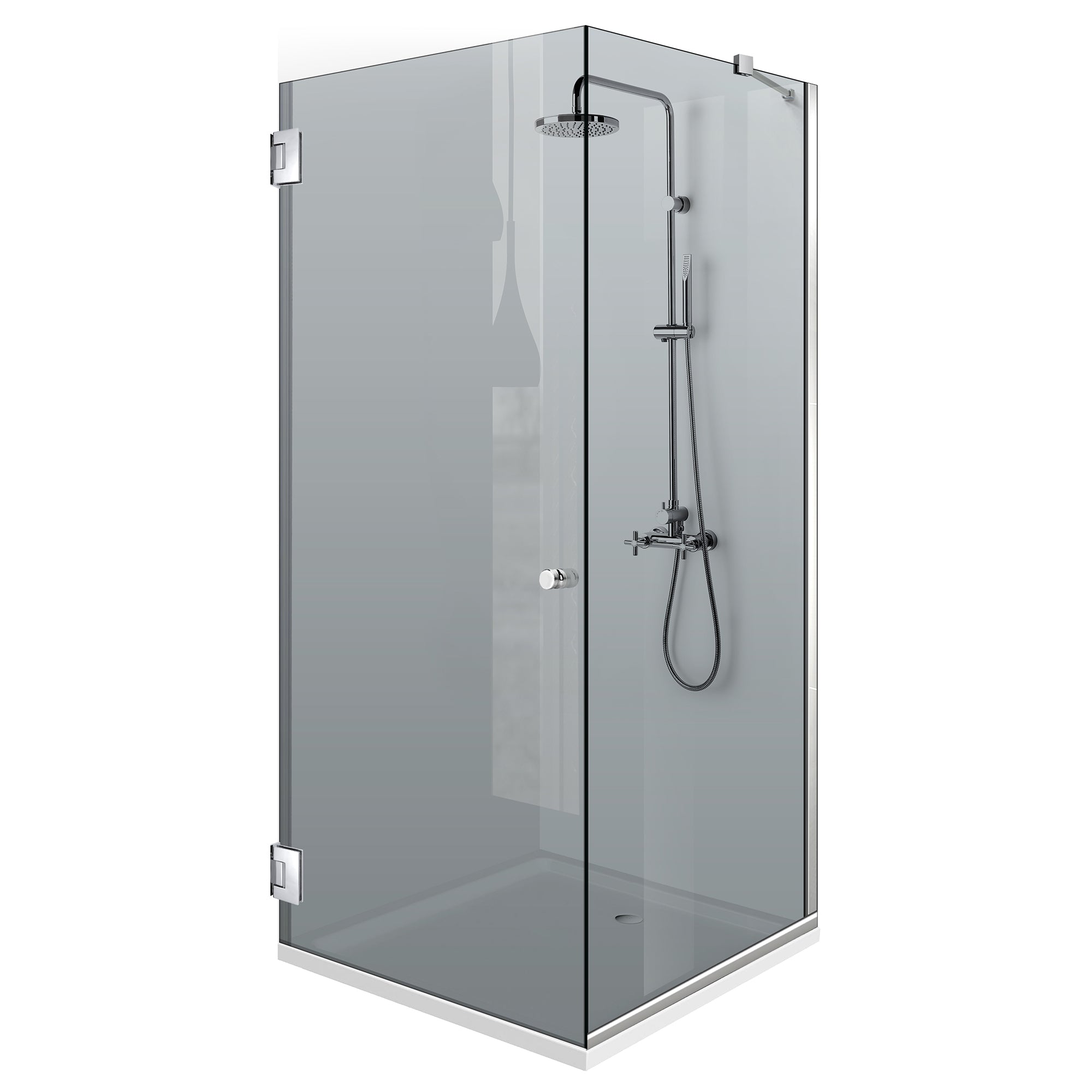 Cabina doccia con porta battente #Grigio
