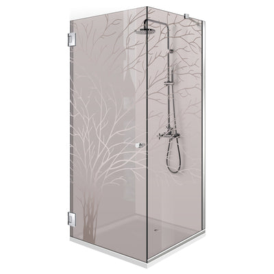 Cabina doccia con porta battente #Bronzo