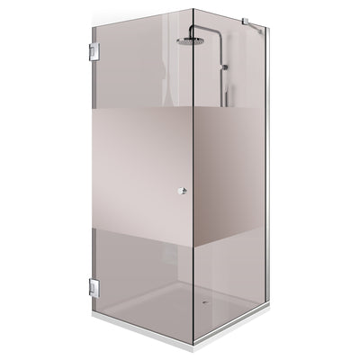 Cabina doccia con porta battente #Bronzo
