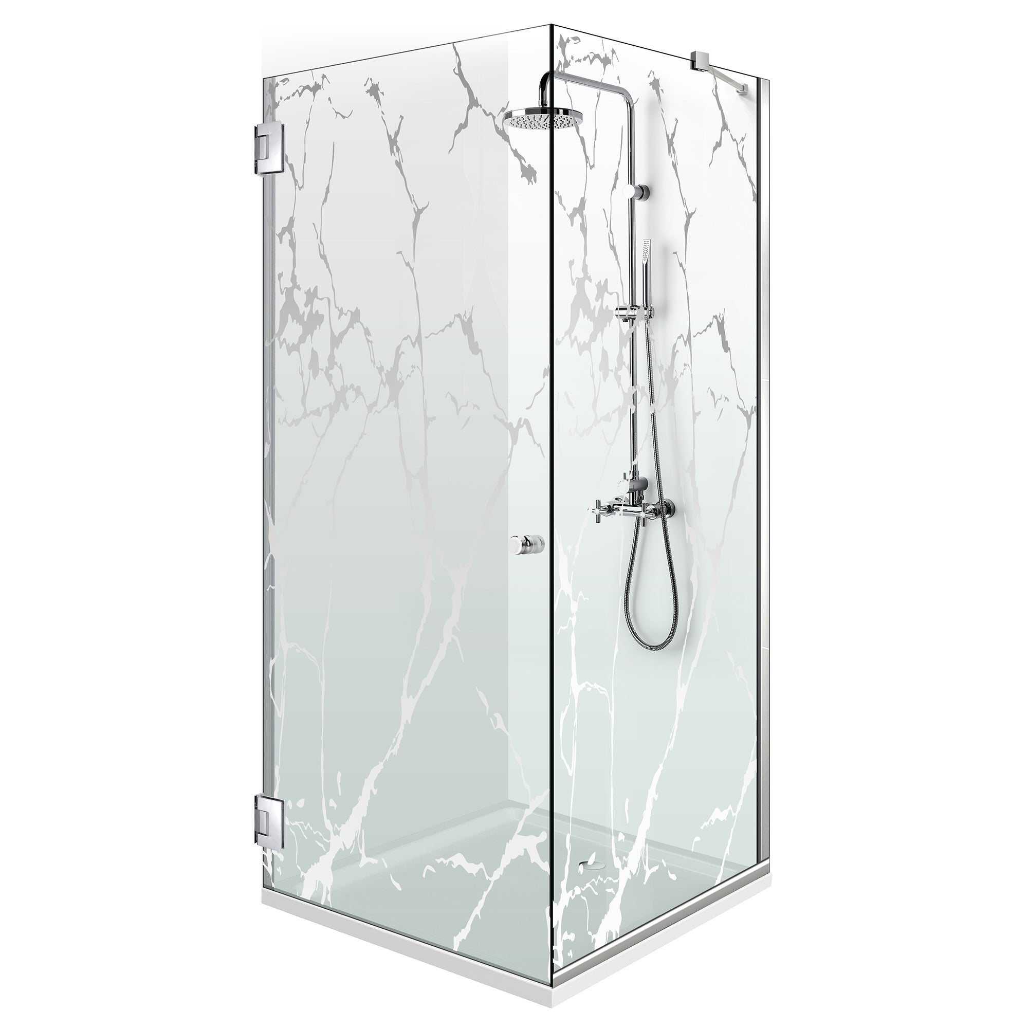 Cabina doccia con porta battente #Trasparente