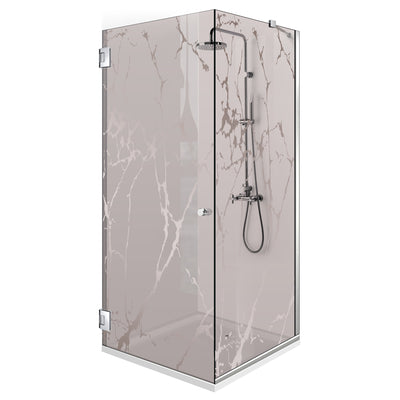 Cabina doccia con porta battente #Bronzo