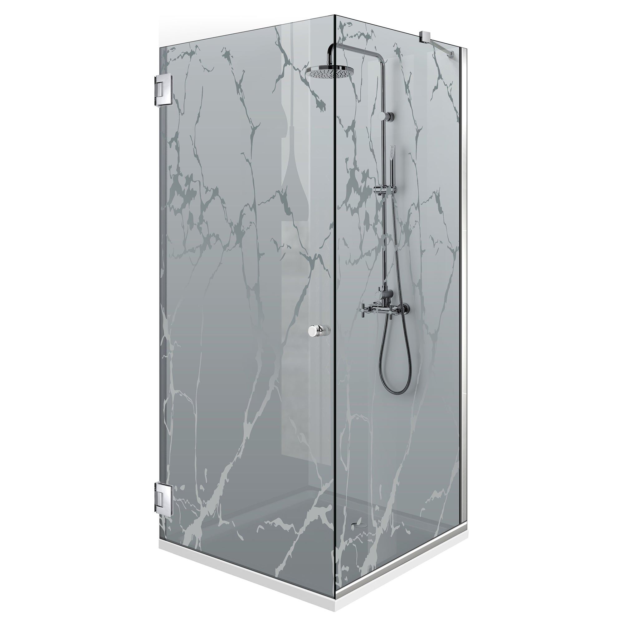 Cabina doccia con porta battente #Grigio