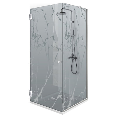 Cabina doccia con porta battente #Grigio