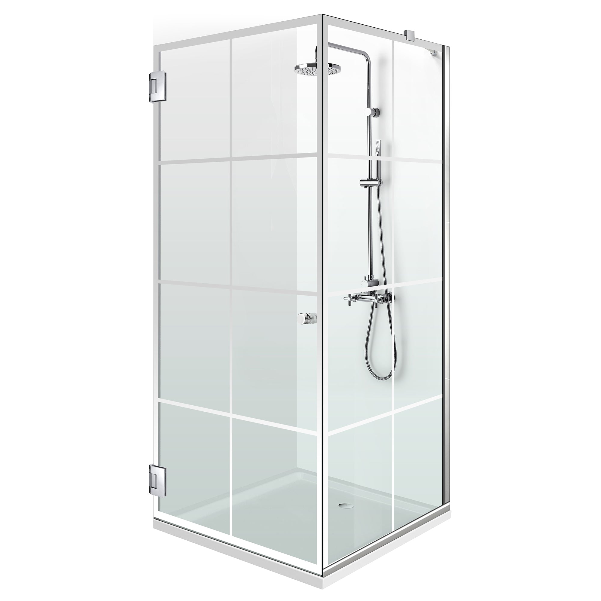 Cabina doccia con porta battente #Trasparente