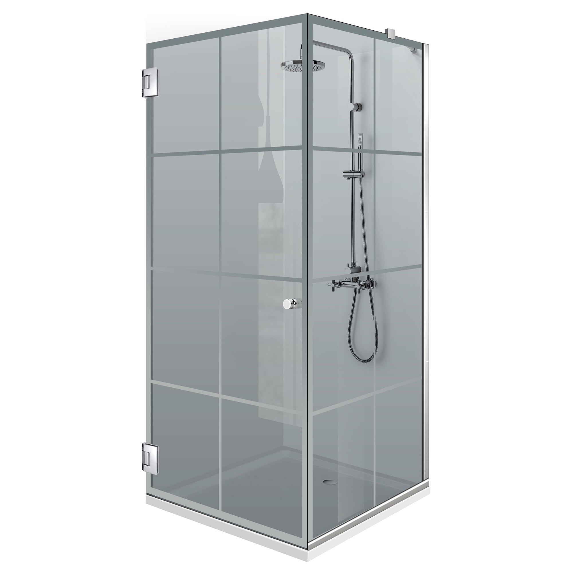 Cabina doccia con porta battente #Grigio