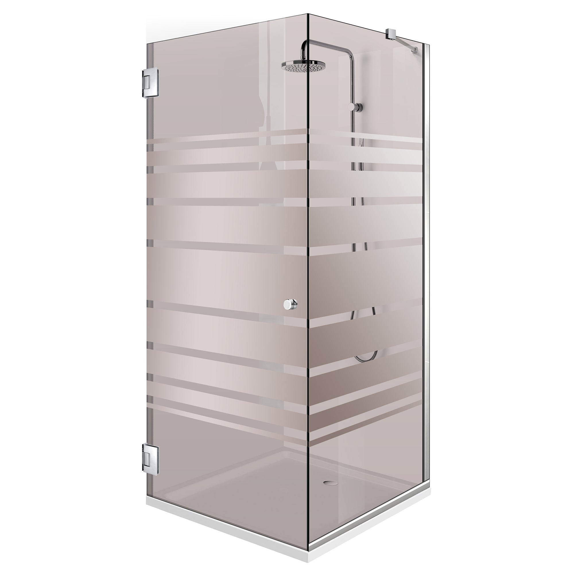 Cabina doccia con porta battente #Bronzo