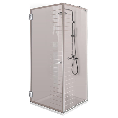Cabina doccia con porta battente #Bronzo