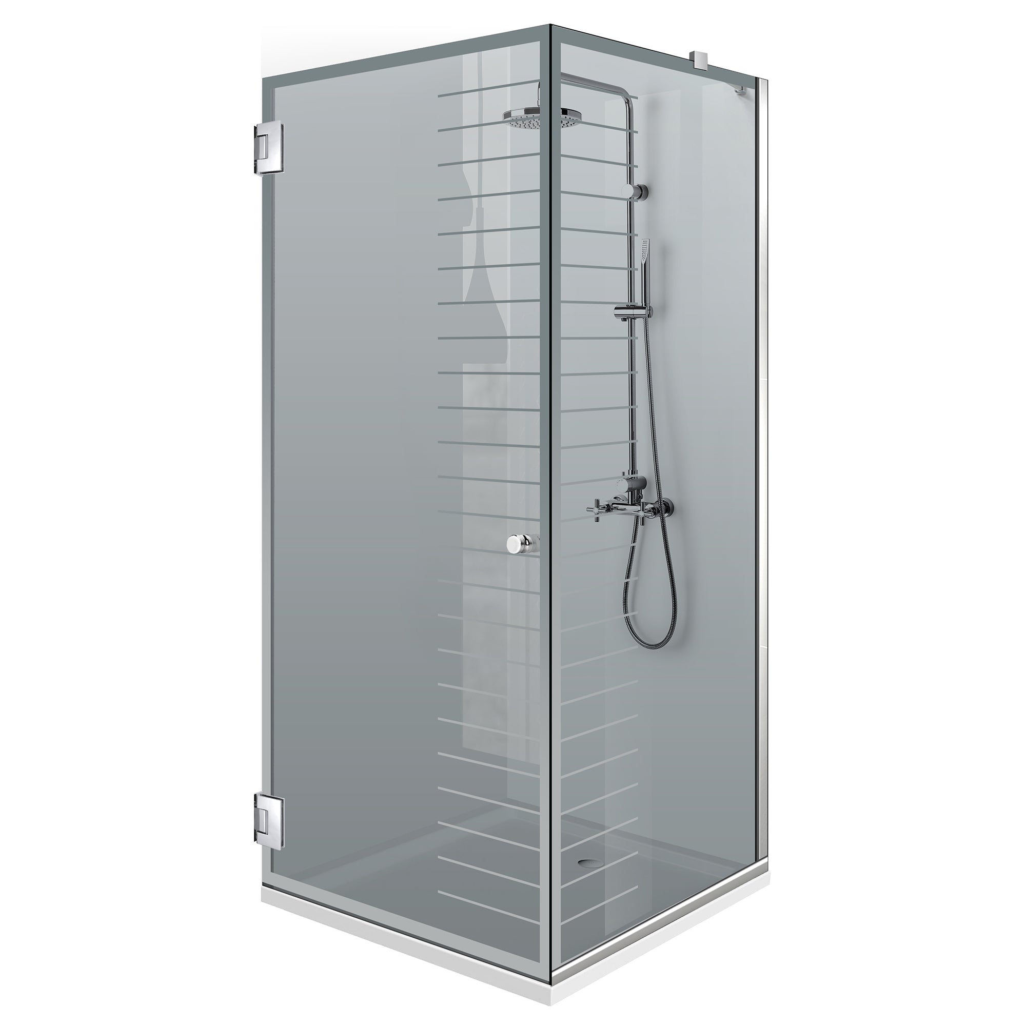 Cabina doccia con porta battente #Grigio