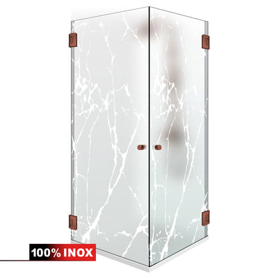 Cabina doccia con porta battente #Satinato