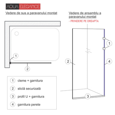 Shower Screens Walk-in, Shower wall Stainless steel, #Clear #Víztiszta