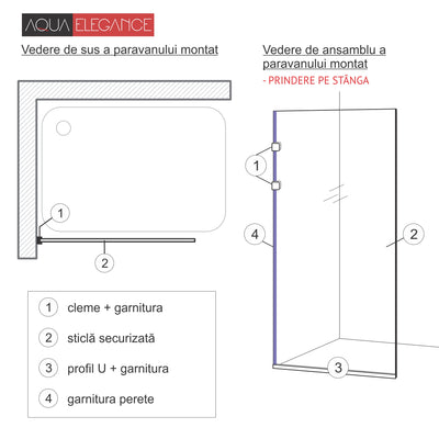 Shower Screens Walk-in, Shower wall Stainless steel, #Clear #Víztiszta