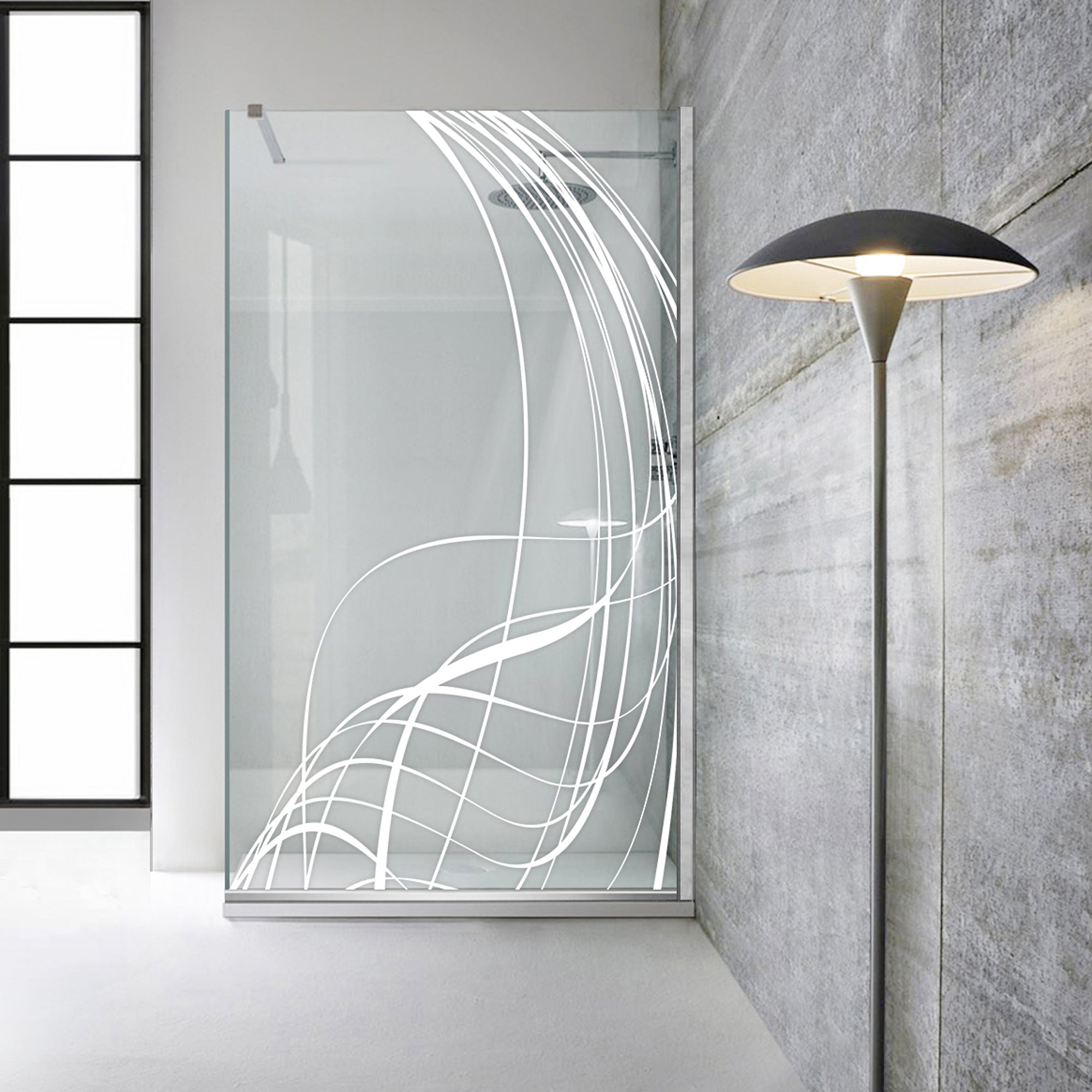 Paravan dus Walk-in, Perete dus  Inox, #Clara #Víztiszta