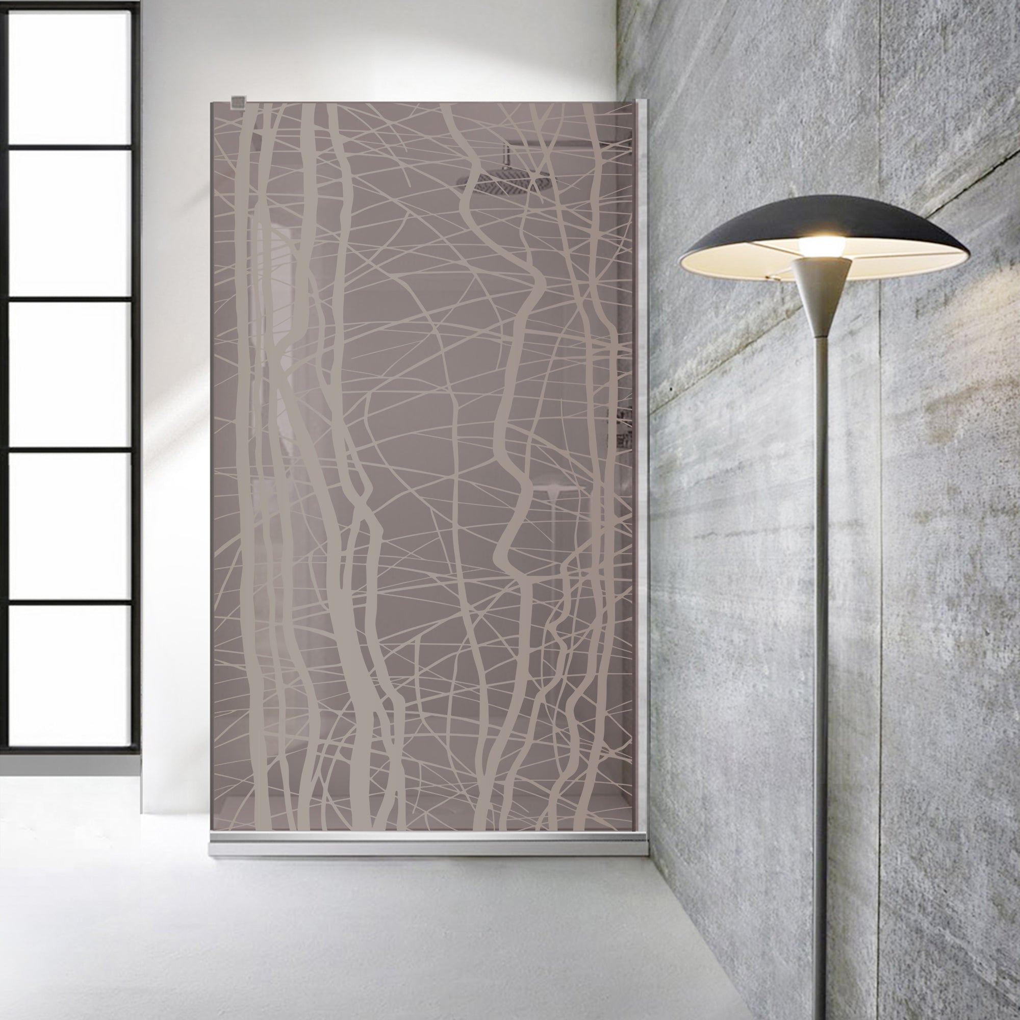 Paravan dus Walk-in, Perete dus  Inox, #Bronz #Bronz